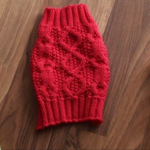 Red Knit Puppy Dog Sweater XS